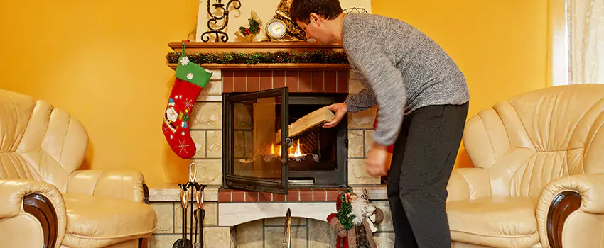 Rusted Metal Fireplace Restoration in Bensenville, Illinois